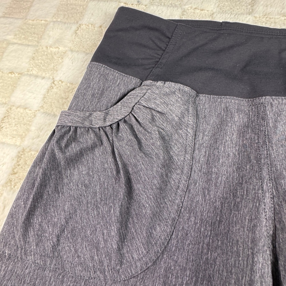 Prana Gray Wide-Leg Maternity/Active Trousers with Black Waistband - Picture 6 of 11